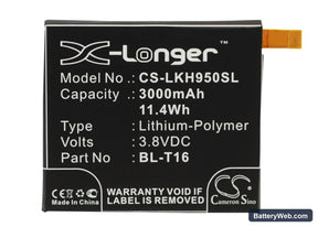 LG G Flex 2 Replacement Battery, 3.8V, 3000mAh, Li-Polymer 1