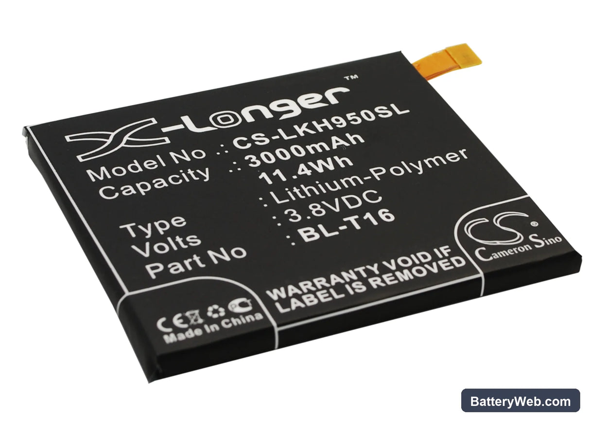 LG G Flex 2 Replacement Battery, 3.8V, 3000mAh, Li-Polymer 3