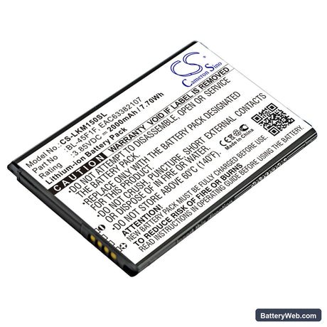 LG Rebel 2 Replacement Battery, 3.85V, 2000mAh, Li-ion 1