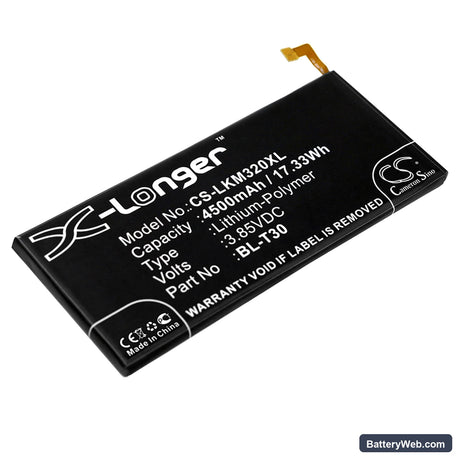 LG M320 Replacement Battery, 3.85V, 4500mAh, Li-Polymer 1