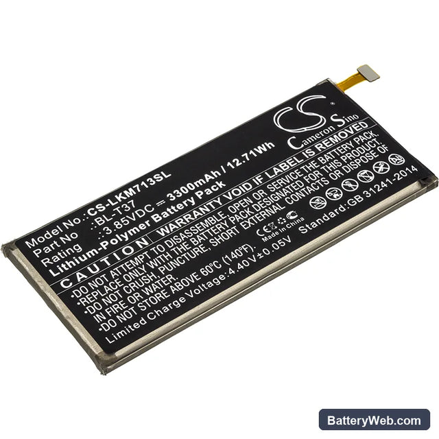 LG Q8 2018 Replacement Battery, 3.85V, 3300mAh, Li-Polymer 1