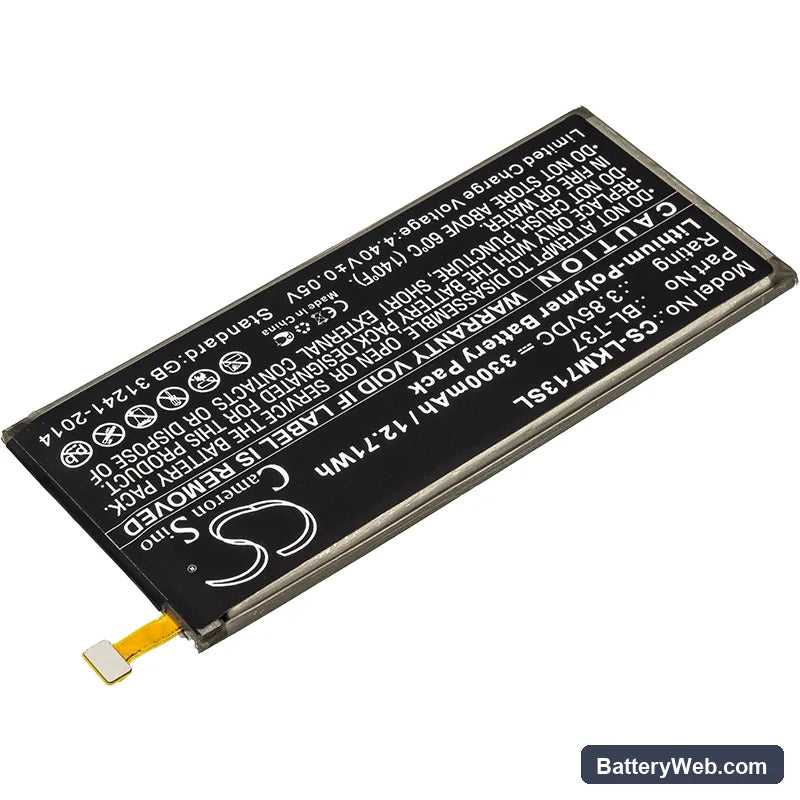 LG Q8 2018 Replacement Battery, 3.85V, 3300mAh, Li-Polymer 2