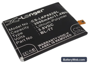 LG Optimus G2 Replacement Battery, 3.8V, 3000mAh, Li-Polymer 1