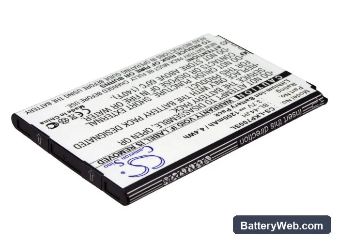 Cricket Optimus Regard Replacement Battery, 3.7V, 1200mAh, Li-ion 4