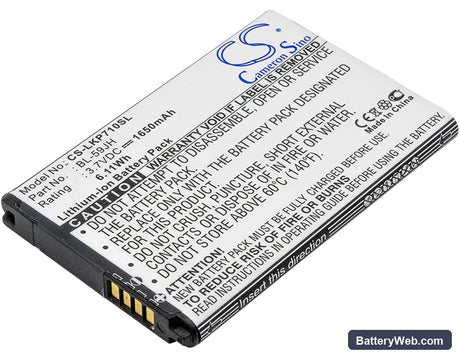 Verizon ENACT Replacement Battery, 3.7V, 1650mAh, Li-ion 1