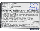 Verizon ENACT Replacement Battery, 3.7V, 1650mAh, Li-ion 5