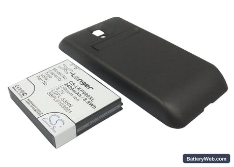 LG P990 Replacement Battery, 3.7V, 2400mAh, Li-ion 1