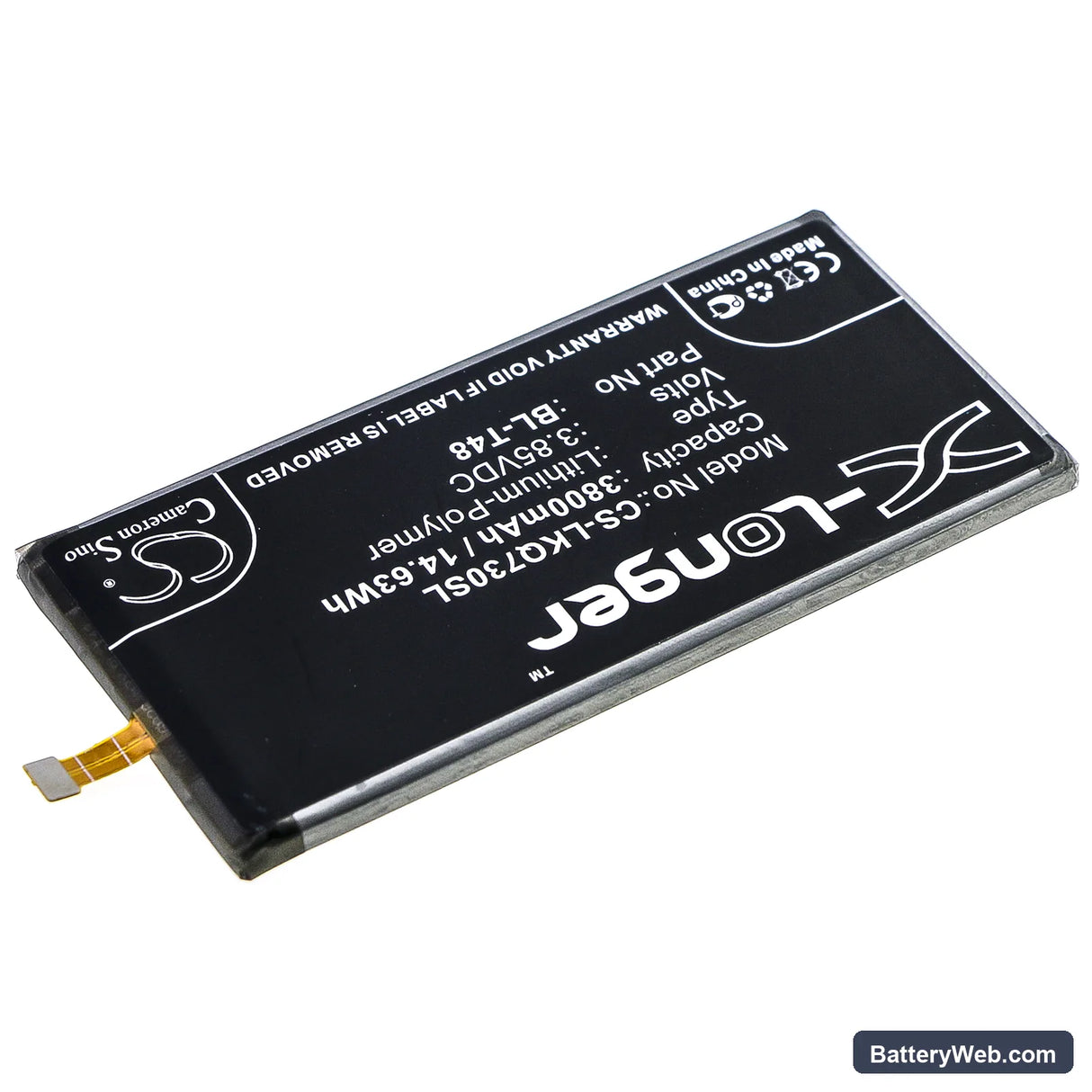 LG Stylo 6 Replacement Battery, 3.85V, 3800mAh, Li-Polymer 2