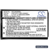 LG GB100 Replacement Battery, 3.7V, 800mAh, Li-ion 3