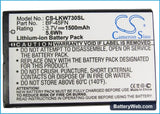 LG KW730 Replacement Battery, 3.7V, 1500mAh, Li-ion 5