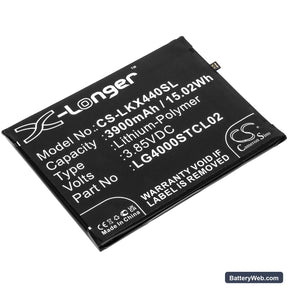 LG X440 Replacement Battery, 3.85V, 3900mAh, Li-Polymer 1