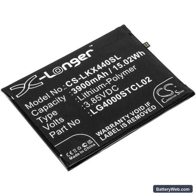 LG X440 Replacement Battery, 3.85V, 3900mAh, Li-Polymer 1