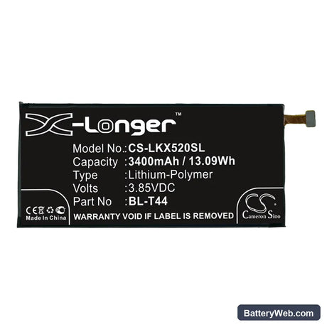 LG Stylo 5 Replacement Battery, 3.85V, 3400mAh, Li-Polymer 3
