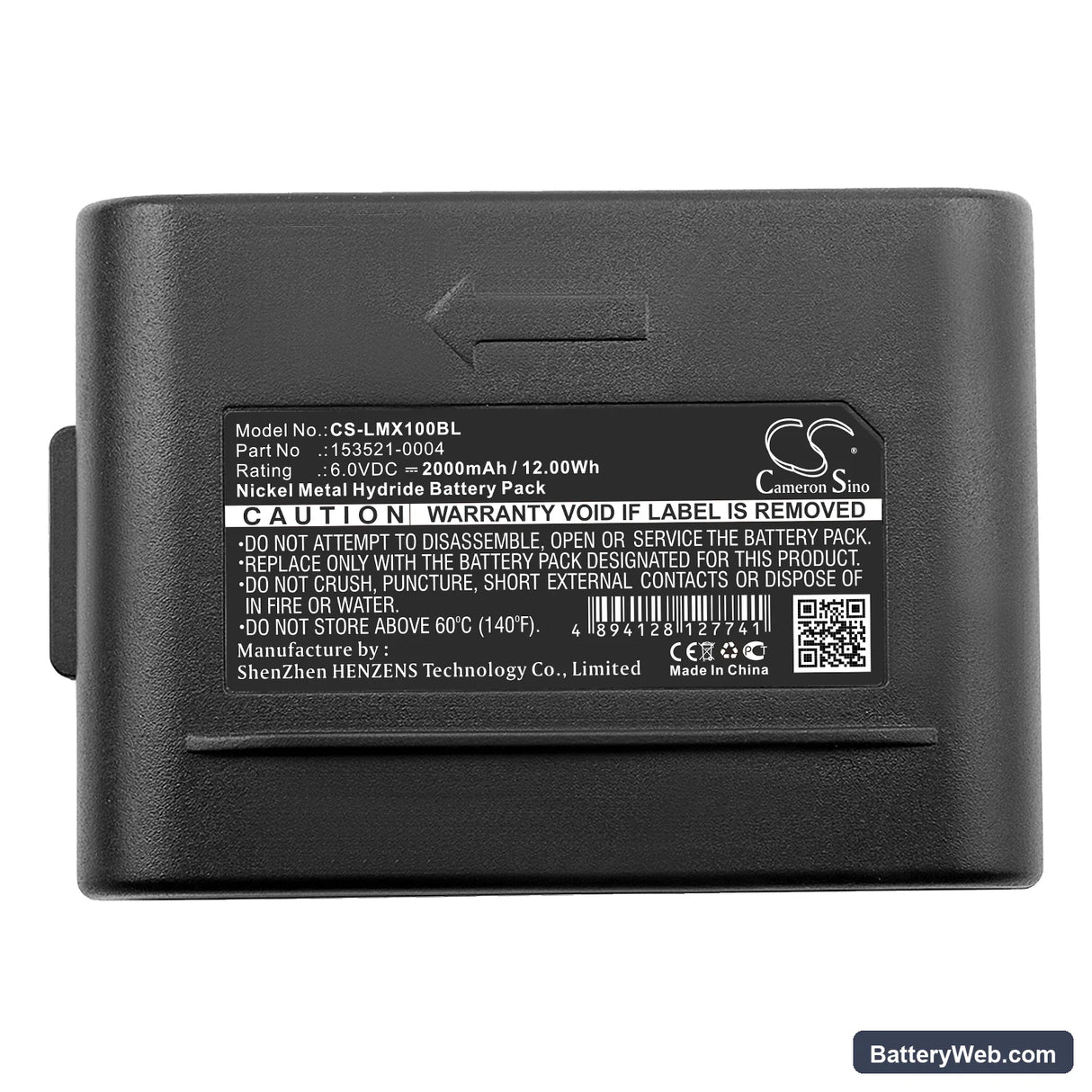 LXE MX1 Replacement Battery, 6V, 2000mAh, Ni-MH 5