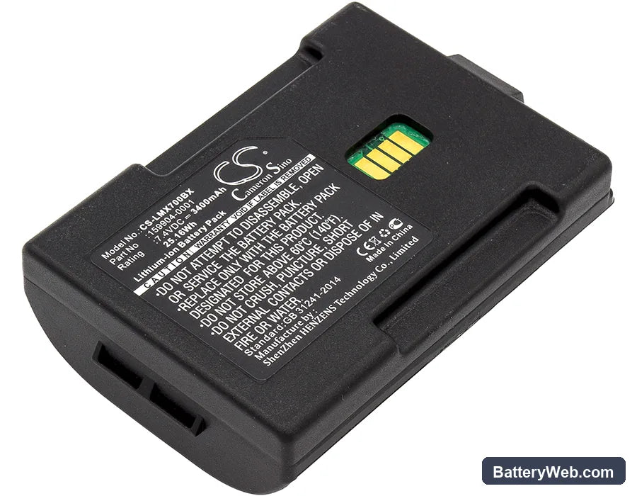 LXE MX7 Replacement Battery, 7.4V, 3400mAh, Li-ion 1