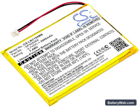 Luvion Supreme Connect Replacement Battery, 3.7V, 2000mAh, Li-Polymer 1
