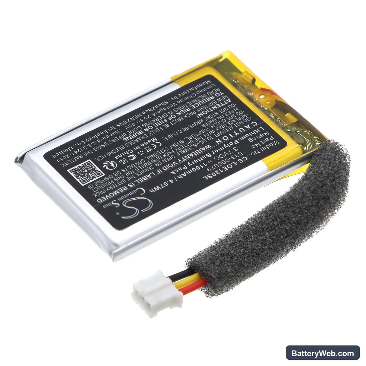 Logitech UE Mobile Boombox Replacement Battery, 3.7V, 1100mAh, Li-Polymer 2