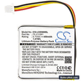Logitech UE9000 Replacement Battery, 3.7V, 450mAh, Li-Polymer 3