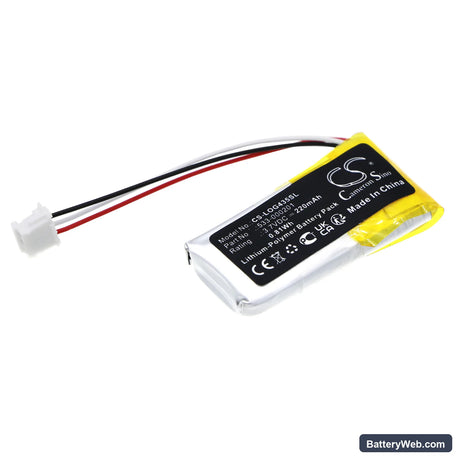 Logitech G435 Replacement Battery, 3.7V, 220mAh, Li-Polymer 1