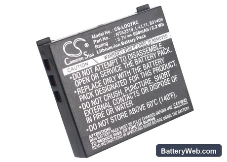 Logitech G7 Laser Cordless Mouse Replacement Battery, 3.7V, 600mAh, Li-ion 5