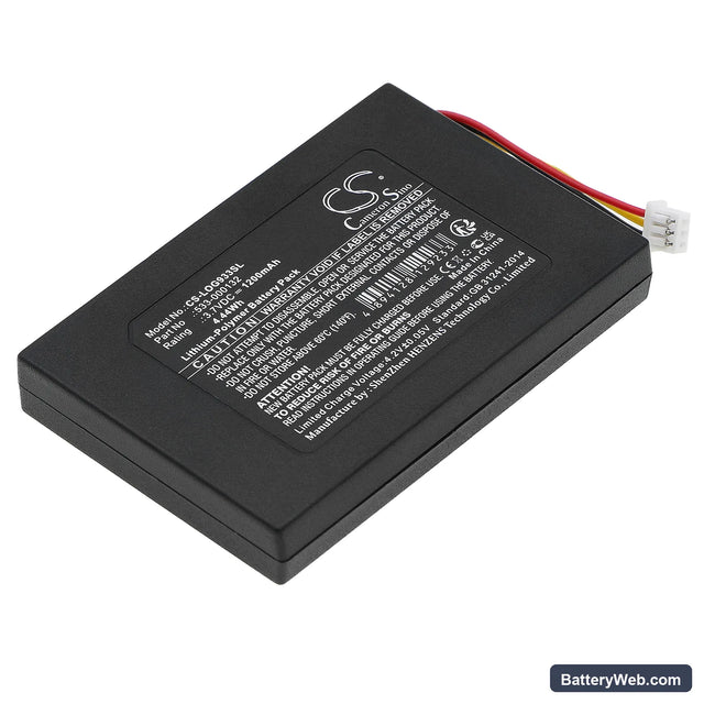 Logitech G933 Replacement Battery, 3.7V, 1200mAh, Li-Polymer 1