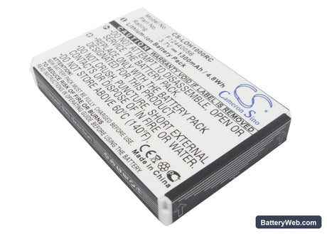 Logitech Harmony 1000 Remote Replacement Battery, 3.7V, 1300mAh, Li-ion 1