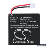 Synergy Replacement Battery, 3.7V, 230mAh, Li-Polymer 3