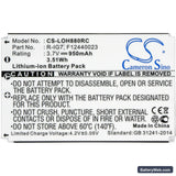 Harman Kardon TC30 Replacement Battery, 3.7V, 950mAh, Li-ion 3