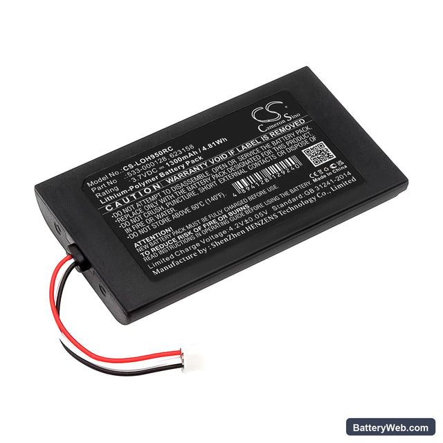Logitech Harmony 950 Replacement Battery, 3.7V, 1300mAh, Li-Polymer 1