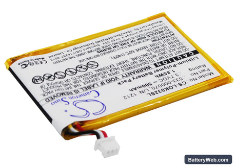 Logitech Ultratin Keyboard Cover Replacement Battery, 3.7V, 500mAh, Li-Polymer 3