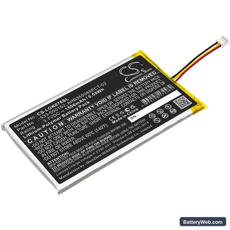 Logitech G913 Replacement Battery, 3.7V, 1500mAh, Li-Polymer 1