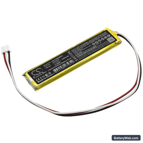 Logitech K800 Replacement Battery, 3.7V, 1500mAh, Li-Polymer 1