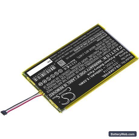 Logitech IIIuminated Keyboard K810 Replacement Battery, 3.7V, 1500mAh, Li-Polymer 2