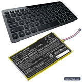 Logitech IIIuminated Keyboard K810 Replacement Battery, 3.7V, 1500mAh, Li-Polymer 6