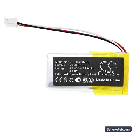 Logitech G Pro Replacement Battery, 3.7V, 220mAh, Li-Polymer 3