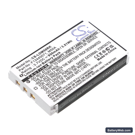 Logitech diNovo Edge Replacement Battery, 3.7V, 950mAh, Li-ion 1