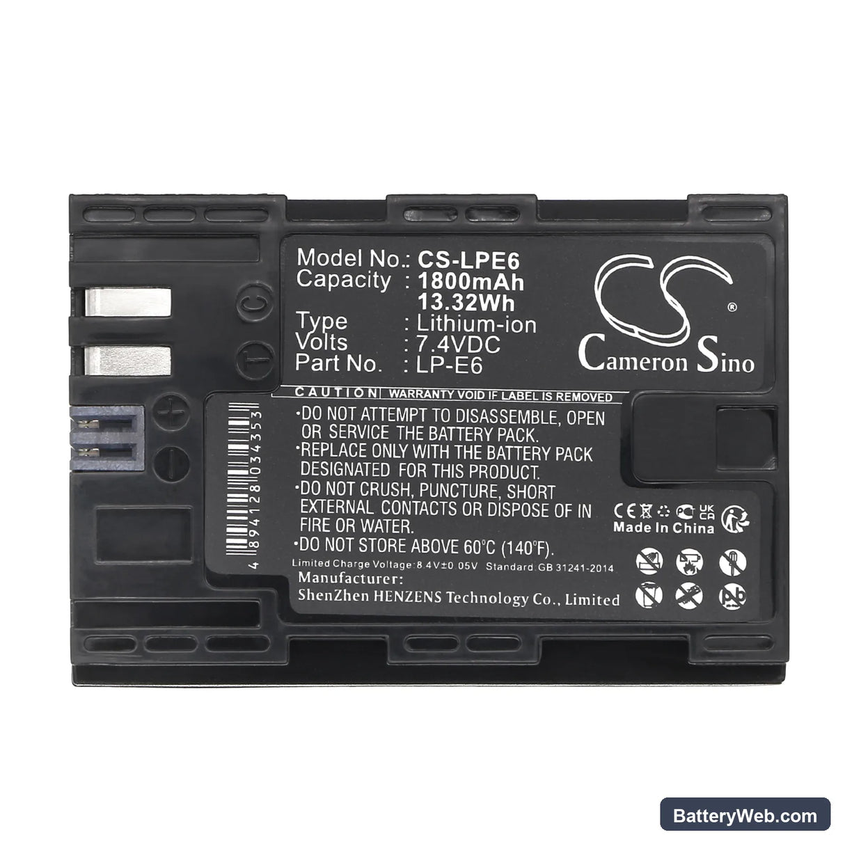 Tether Tools Air Direct Replacement Battery, 7.4V, 1800mAh, Li-ion 5