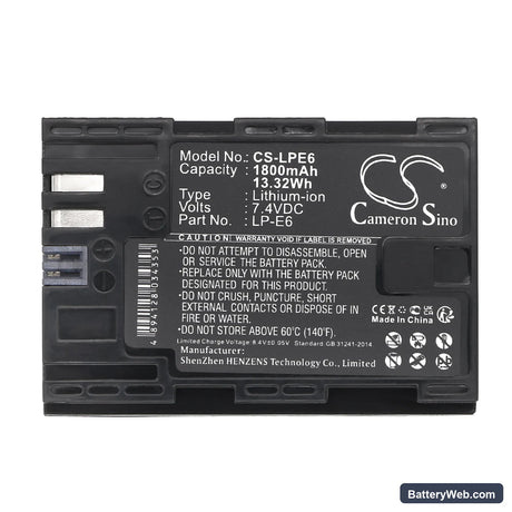 Tether Tools Air Direct Replacement Battery, 7.4V, 1800mAh, Li-ion 5