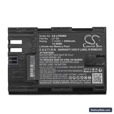 Tether Tools Air Direct Replacement Battery, 7.4V, 2000mAh, Li-ion 5