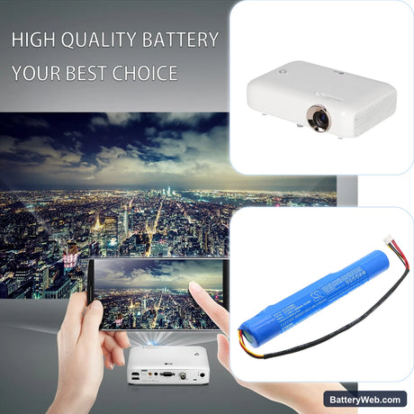 LG PH550 Replacement Battery, 7.4V, 2600mAh, Li-ion 6