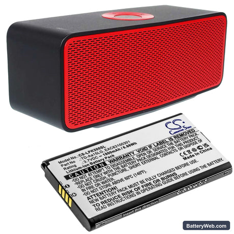 LG Music Flow P5 Replacement Battery, 3.7V, 1800mAh, Li-ion 4