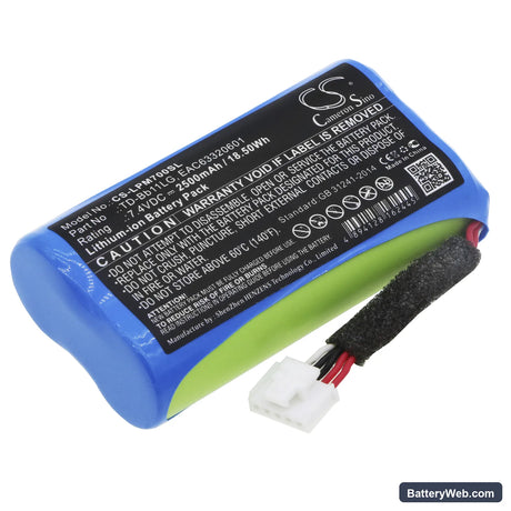 LG Music Flow P7 Replacement Battery, 7.4V, 2500mAh, Li-ion 1
