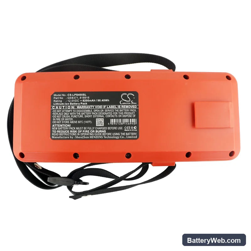 Leica TPS 400 Replacement Battery, 12V, 8200mAh, Li-ion 5