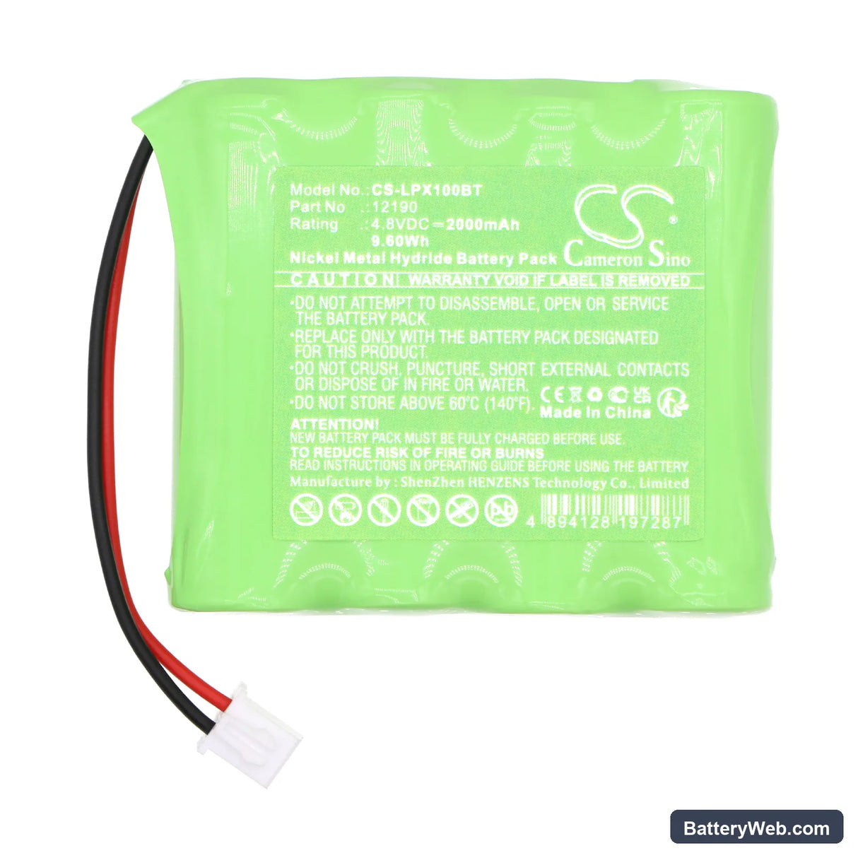 LUPUS XT1 PLUS Replacement Battery, 4.8V, 2000mAh, Ni-MH 3