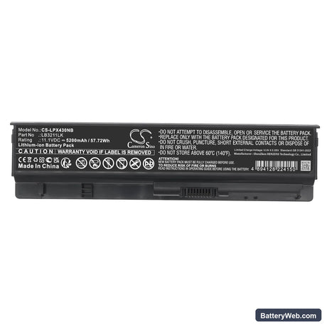 LG P430 Replacement Battery, 11.1V, 5200mAh, Li-ion 5