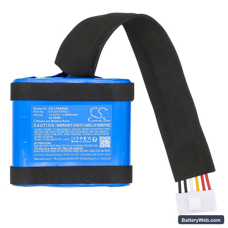 LG XBOOM XG8T Replacement Battery, 14.8V, 2600mAh, Li-ion 3