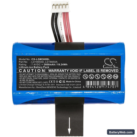 Ingenico APos A8 Replacement Battery, 7.4V, 2600mAh, Li-ion 3