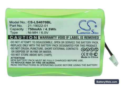 Symbol LS4070 Replacement Battery, 6V, 750mAh, Ni-MH 5