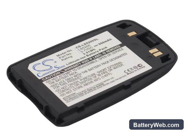 LG S5200 Replacement Battery, 3.7V, 950mAh, Li-ion 1