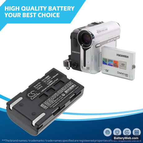 Samsung VP-D351i Replacement Battery, 7.4V, 800mAh, Li-ion 6